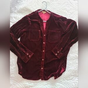 Democracy Burgundy Velvet Shirt
